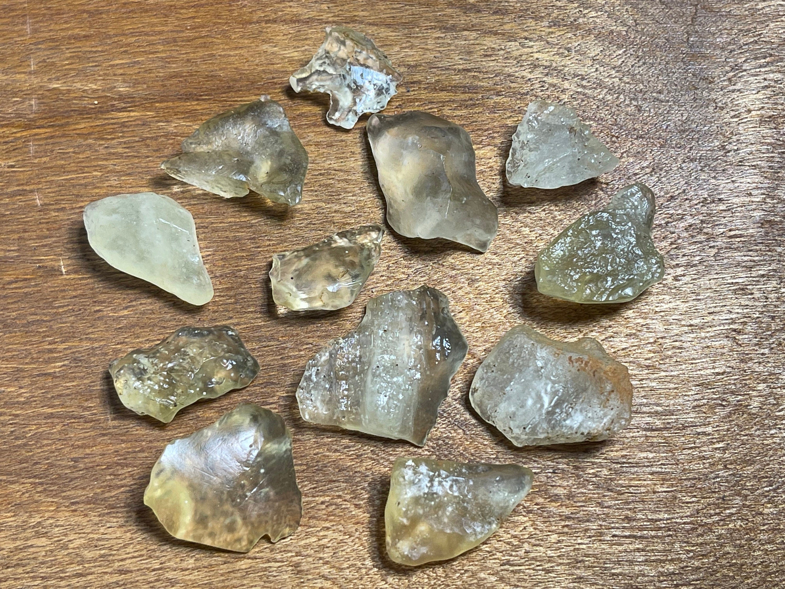 Libyan Desert Glass Raw Crystals - Rare 50g Lot | Unique Gift & Home Decor | Natural Healing Stones for Meditation, Jewelry Making & Crystal Collection (47190)
