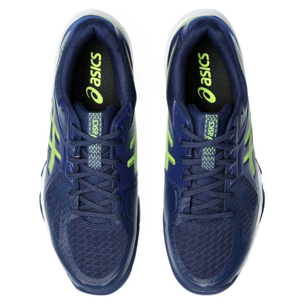 ASICS Blade FF Men's Indoor Volleyball Shoes - Lightweight Court Sneakers for Badminton & Squash (Blue Expanse/Safety Yellow) - Perfect for Gym Training & Competitive Sports