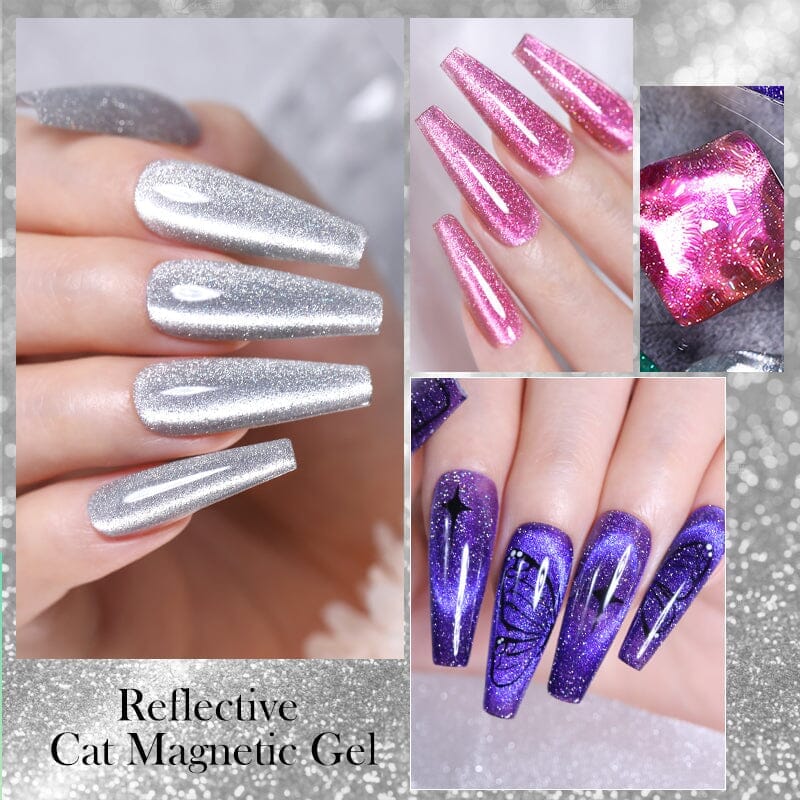 BORN PRETTY Reflective Cat Magnetic Gel Nail Polish - 10ml Long-Lasting High Shine for Nail Art & Manicure - Perfect for Parties, Night Out, and Special Occasions