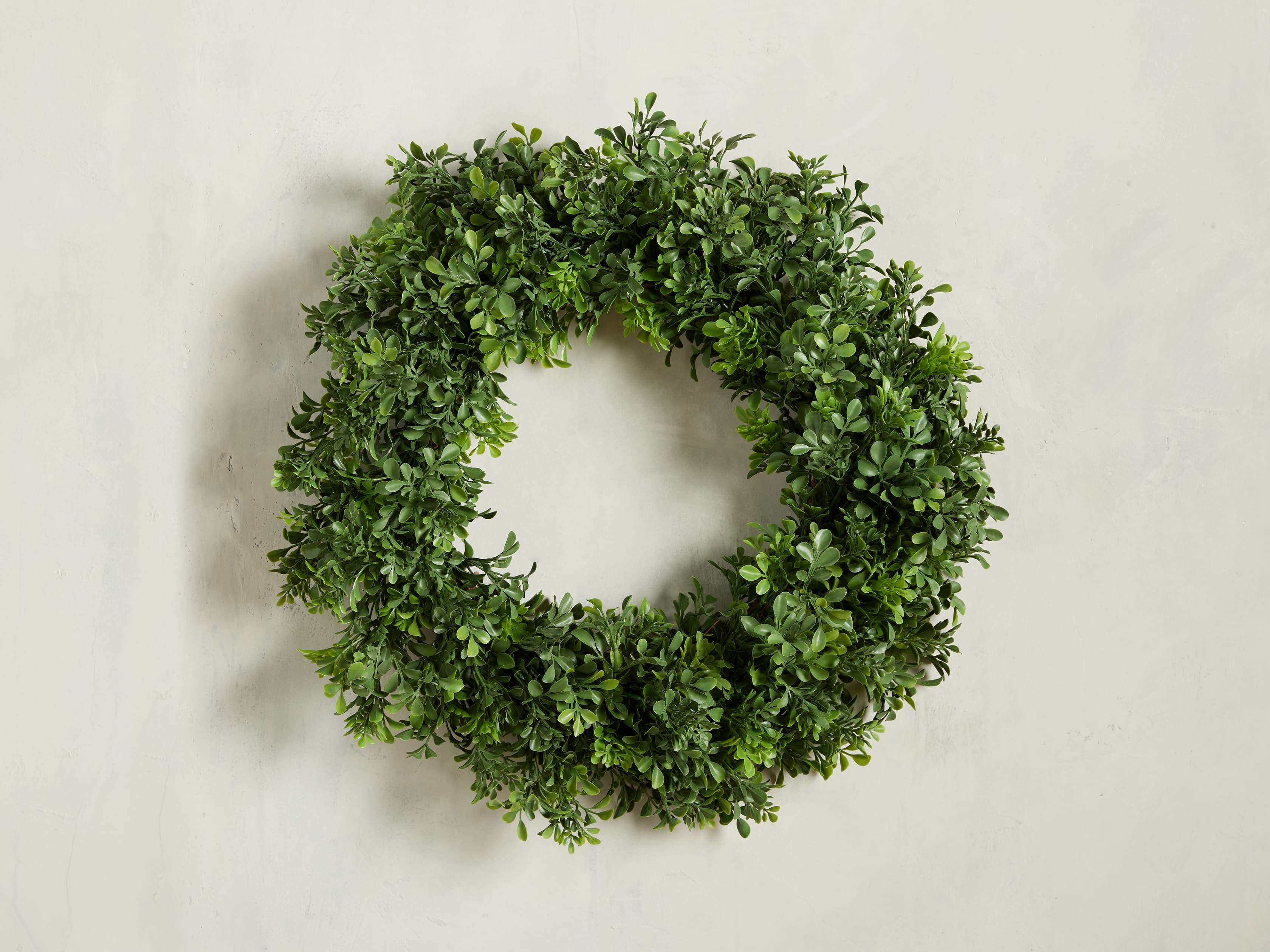 Premium Artificial Boxwood Wreath - 24 Inch Round Greenery Decor for Front Door, Wall, Wedding & Holiday - UV Resistant & Realistic Foliage