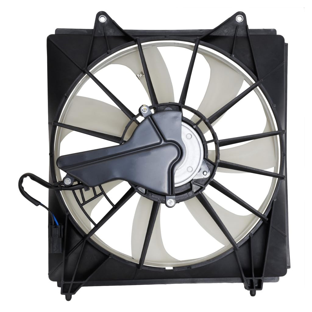 2015-2020 Acura TLX 3.5L A/C Condenser Fan Assembly Driver Side Replacement - Compatible with AC3113116, 386155J2A01, 386165J2A01 | Perfect for Summer Cooling & AC System Repair