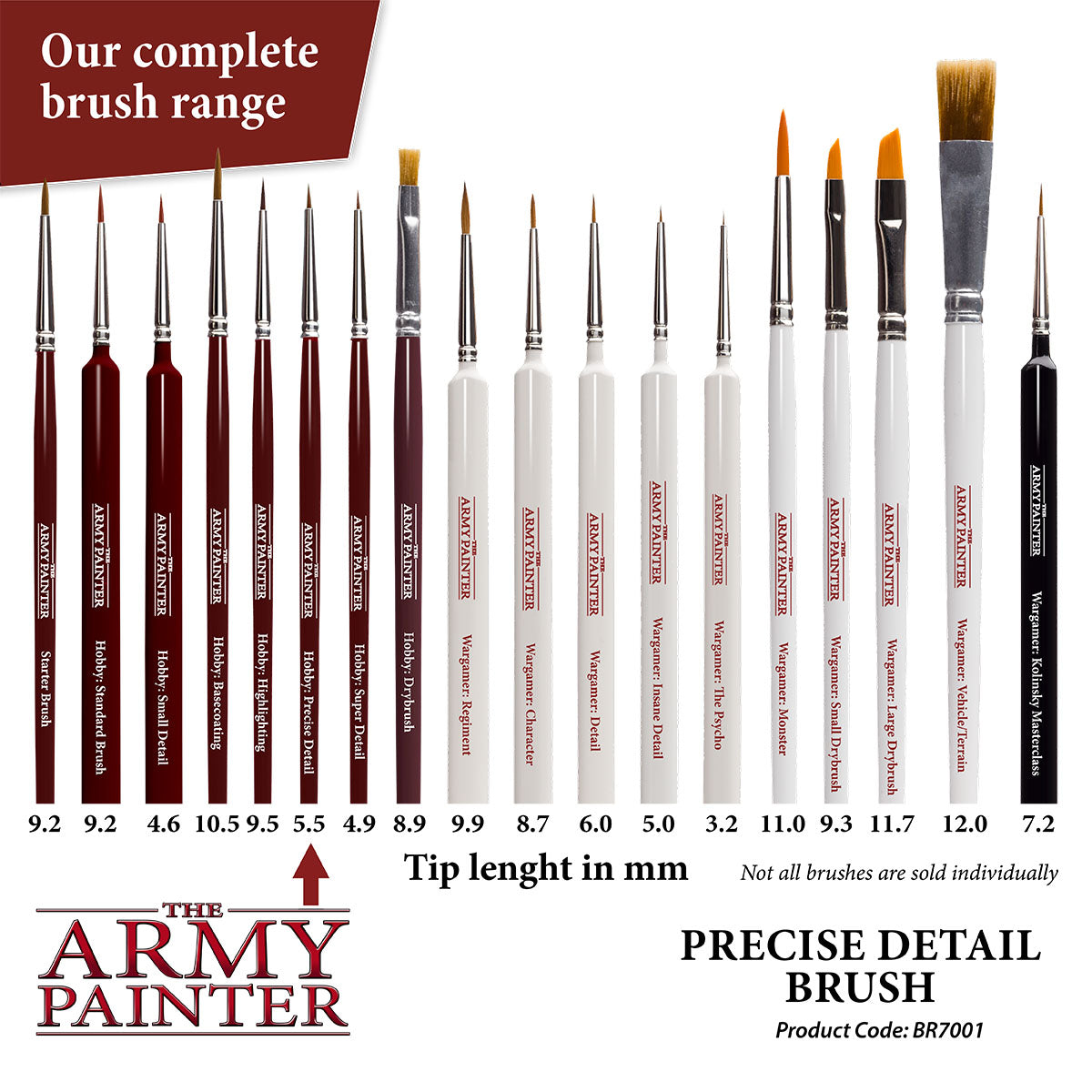 Professional Hobby Brush Set for Miniature Painting - Ultra Fine Detail Art Brushes for Model Kits, Warhammer, Gundam - Perfect for Acrylic & Oil Painting, DIY Crafts, Cosplay Makeup
