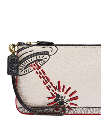 Coach Disney Mickey Mouse X Keith Haring Small Wristlet Crossbody Bag - Cute Disney Accessories for Women, Fashionable Mini Purse for Everyday Use, Parties & Travel