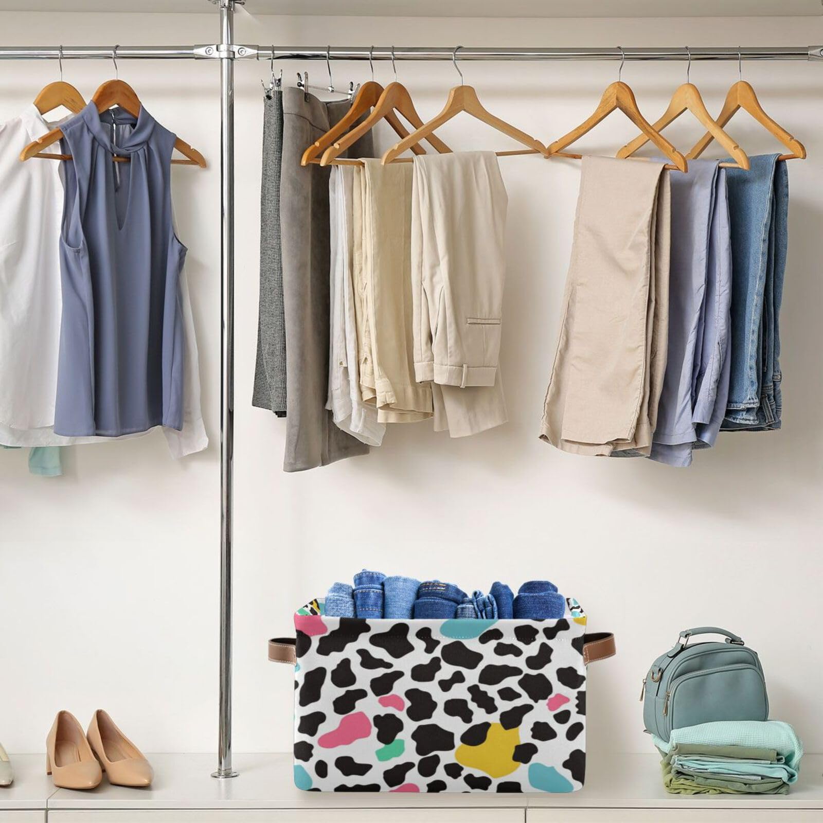 Large Fabric Storage Bins with Handles - Collapsible Closet Organizer for Clothes, Toys & Home