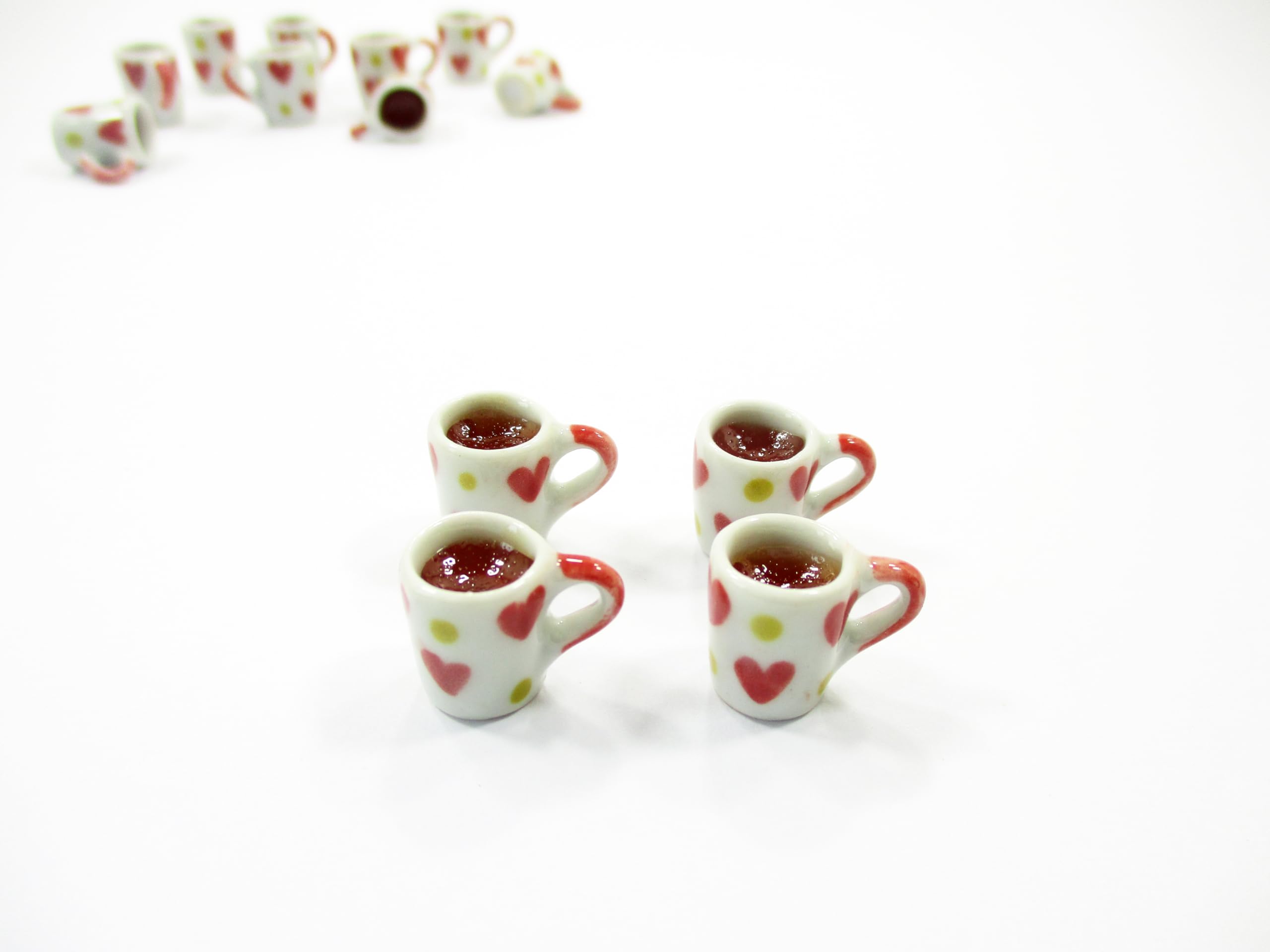 1:6 Scale Miniature Ceramic Tea Mug with Funnel - White Dollhouse Drinkware for Tiny Beverages - Perfect for Dollhouse Kitchen, Miniature Displays & Collectibles