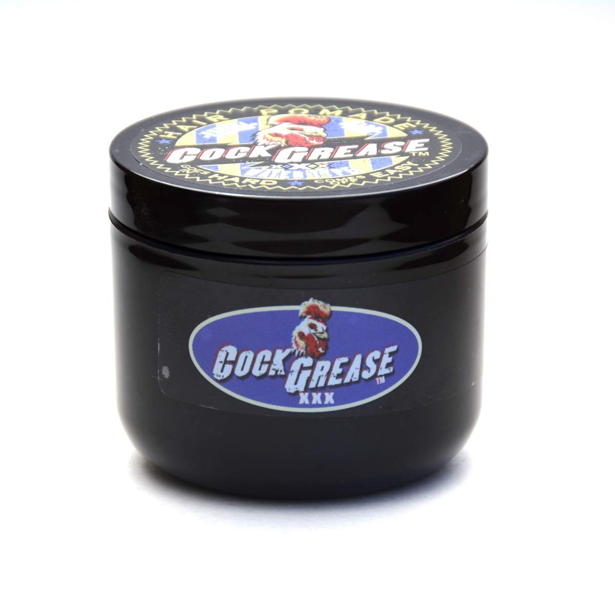 COCK GREASE Water-Based Hair Pomade - XXXTRA Hard Hold, Easy Wash Out - 3.9 oz/110g for Men's Styling - Perfect for Slick Back, Pompadour & Classic Hairstyles