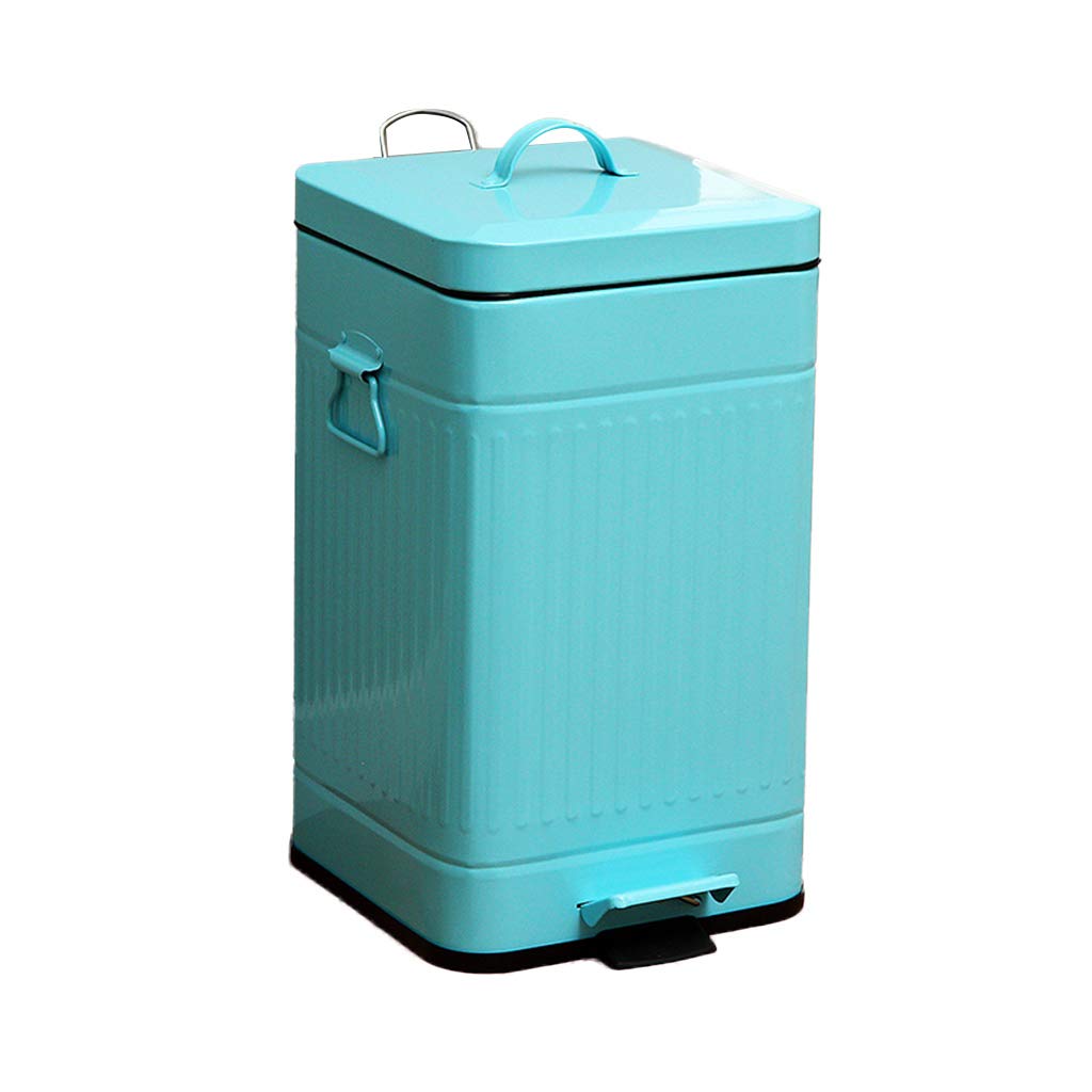 CSQ 12L Silent Step Trash Can with Lid - Odor Control, Foot Pedal Design for Kitchen, Bathroom & Office - Eco-Friendly Household Waste Bin