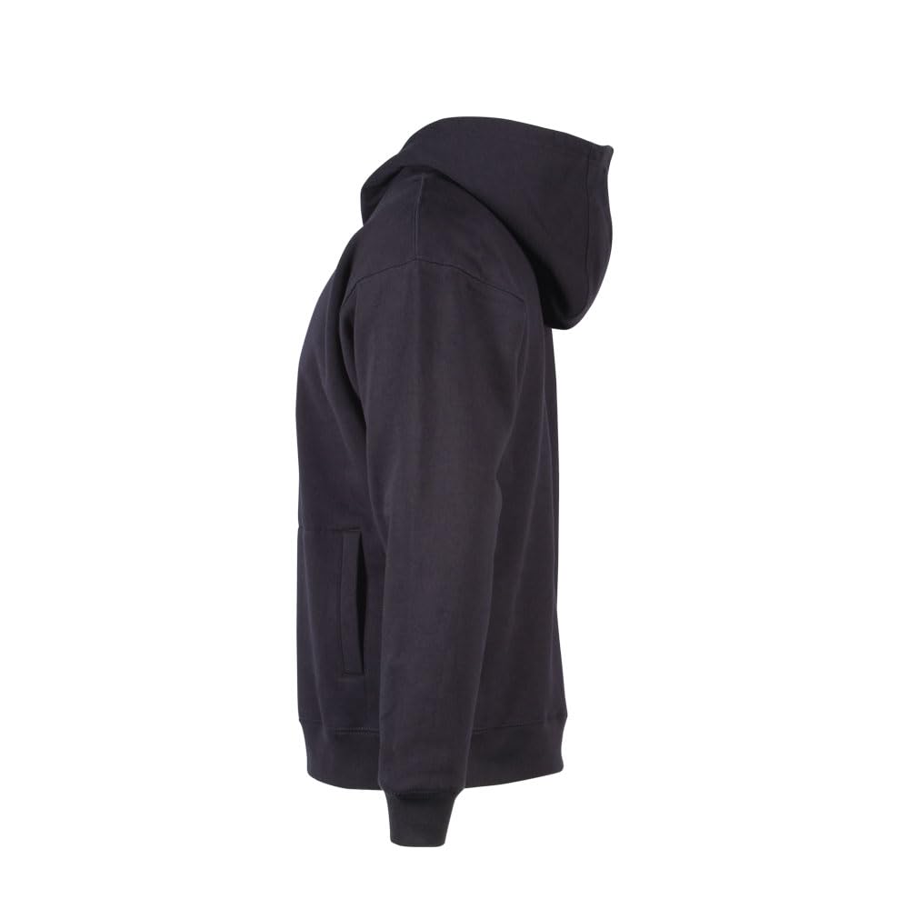 Men's Heavyweight Double-Thick Hooded Pullover Sweatshirt with Snap Neck Collar & Handwarmer Pockets - Warm Winter Work Hoodie for Outdoor Jobs, Construction & Cold Weather Activities