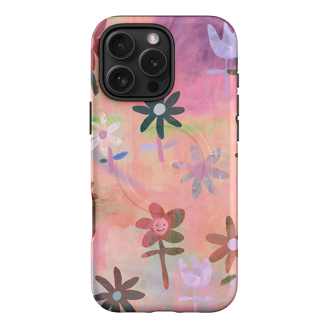 Premium Lazy Daisy Floral Phone Case - Shockproof & Slim Design for iPhone 15/14/13/12/Pro/Max - Perfect for Everyday Use, Travel & Outdoor Activities
