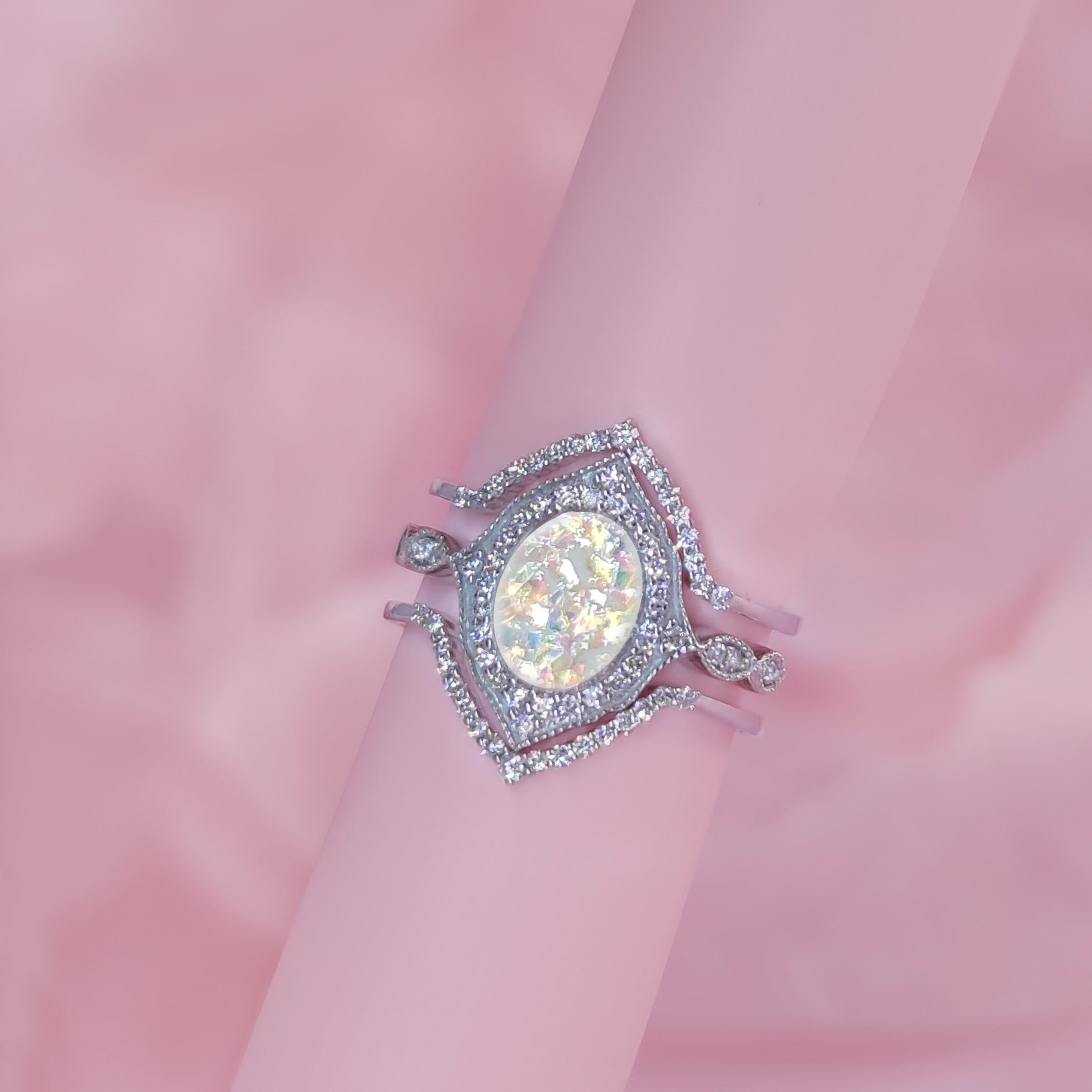 Eternal Eye: Ashes Ring Set - Memorial Jewelry for Loved Ones, Cremation Keepsake for Women & Men - Perfect for Remembrance, Sympathy Gifts & Funeral Services
