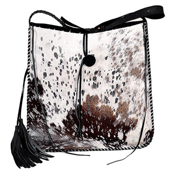 American Darling Black & White Metallic Leather Crossbody Purse - Stylish Handbag for Women, Perfect for Parties, Date Nights & Everyday Use