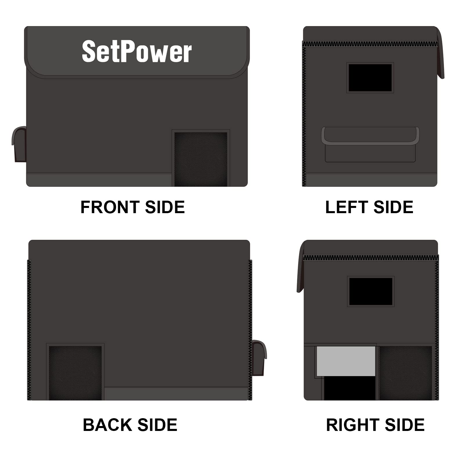 SetPower RV45S 47-Quart Insulated Protective Cover - 12V Portable Refrigerator Transit Bag for Camping, Road Trips & Outdoor Adventures