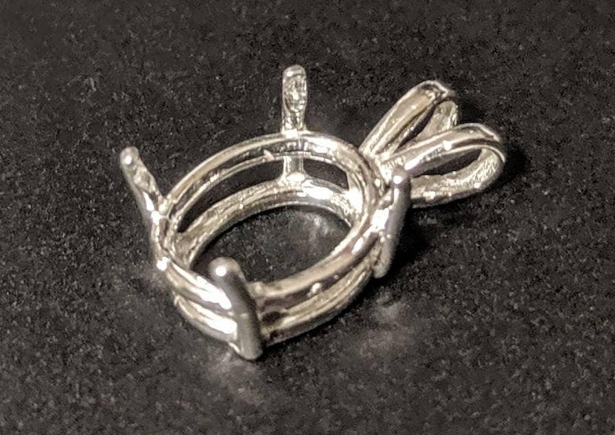 925 Solid Sterling Silver 6X4mm 30X22mm Oval Cut Pendant Setting - Jewelry Making Supplies for Necklaces & DIY Crafts - Made in USA (161050) - Perfect for Custom Jewelry, Gifts & Bridal Accessories