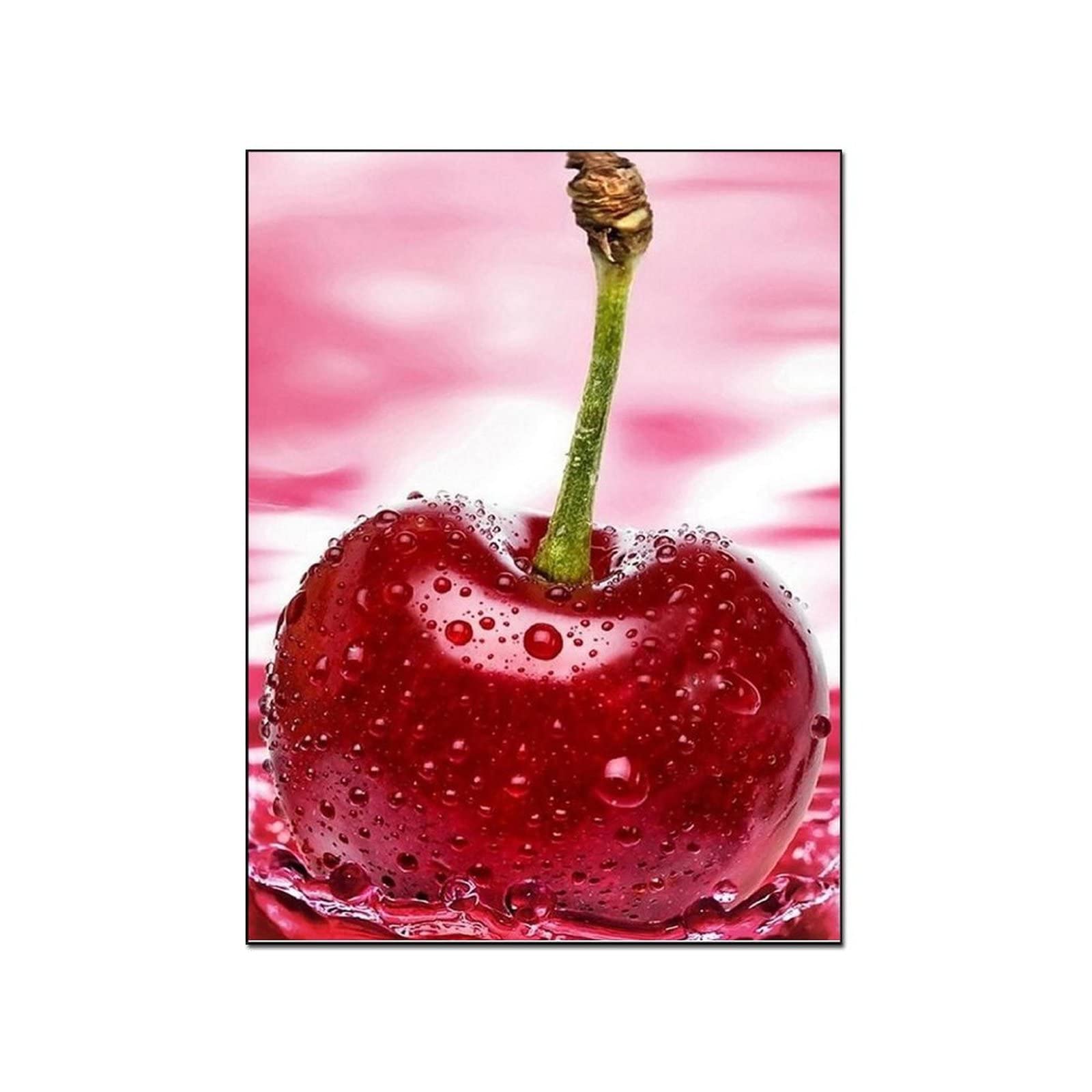 Modern Kawaii Cherry Fruit Poster - Aesthetic Wall Art for Room Decor, 8x10 Inches (20x26cm) - Perfect for Living Room, Bedroom & Office Wall Decor