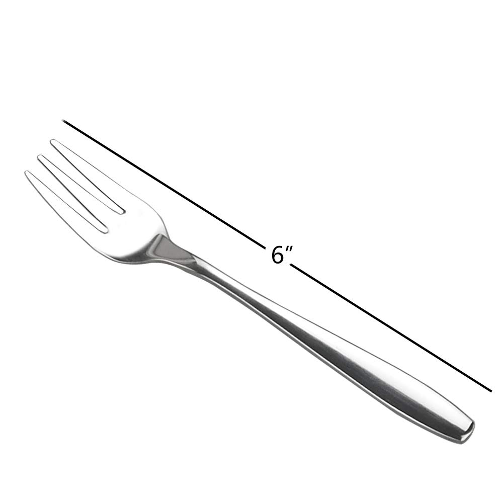 Ggbin 12-Piece Stainless Steel Tasting Forks Set - 6 Inch 3-Tine Appetizer Forks for Cheese, Desserts, Cocktail Parties & Catering Events