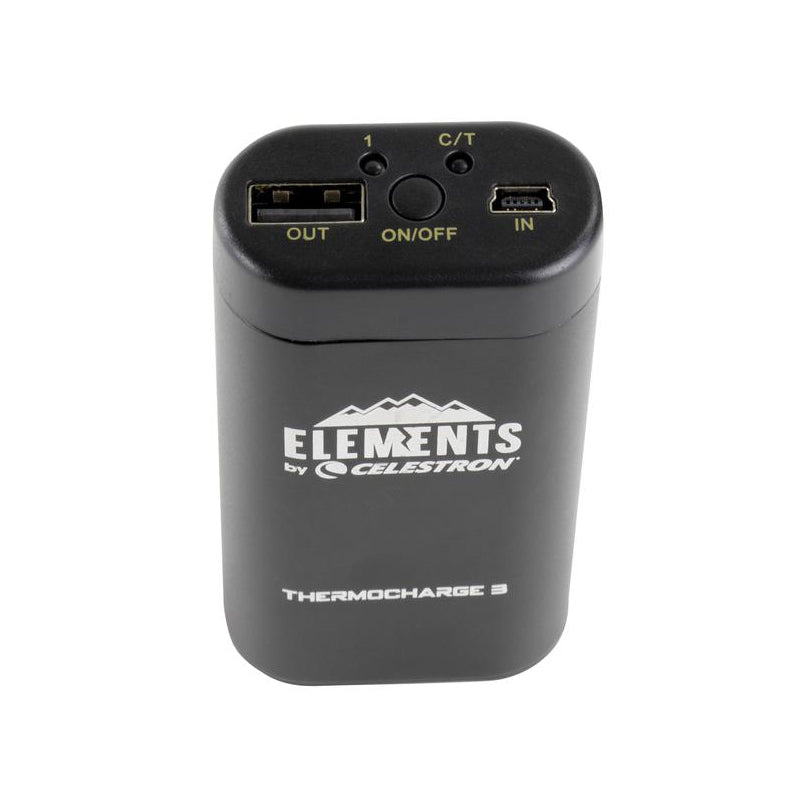 Celestron Elements ThermoCharge 3 Hand Warmer & Portable Charger - 48029 - Perfect for Outdoor Adventures, Camping, and Winter Sports