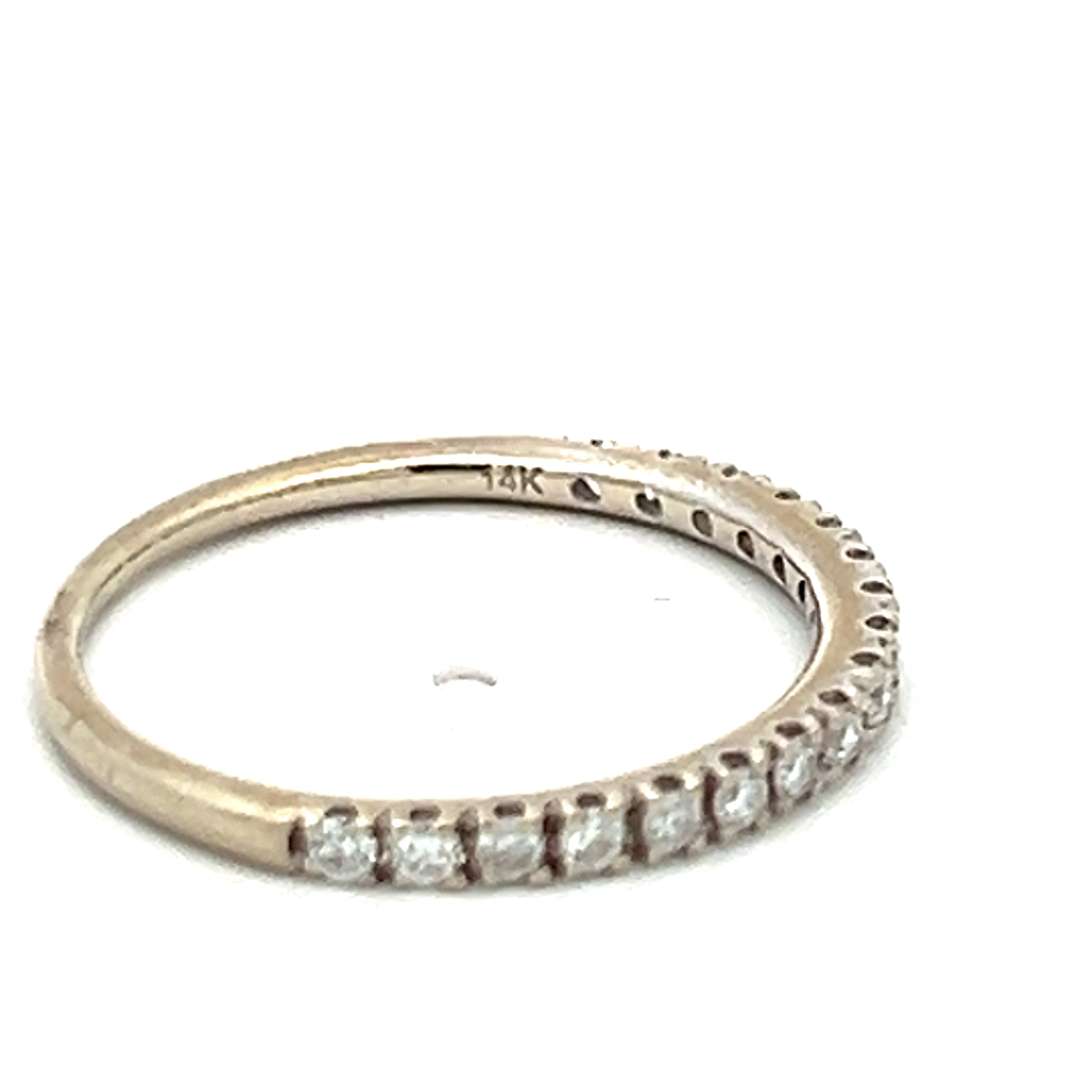 0.35 Carat Round Brilliant I VS2 Diamond 14K White Gold Wedding Band Ring for Women - Elegant Bridal Jewelry, Anniversary Gift, Engagement Ring & Promise Ring for Special Occasions