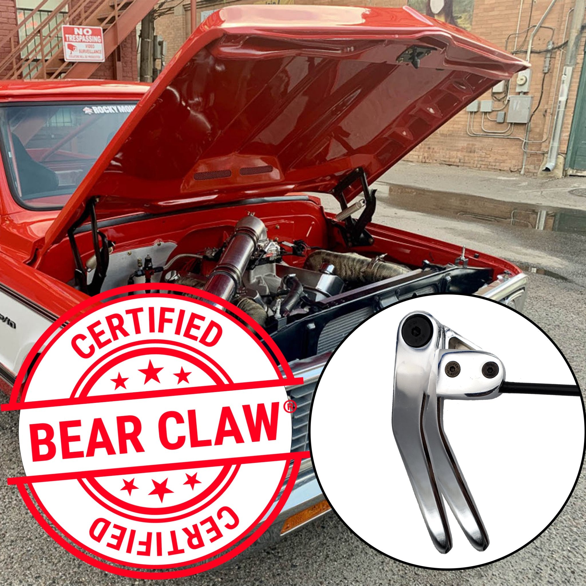 1901-1907 Oldsmobile Curved Dash Door Latch Kit - Bear Claw Locking Mechanism with Mounting Plate | Classic Car Restoration Parts for Antique Auto Door Security Upgrade