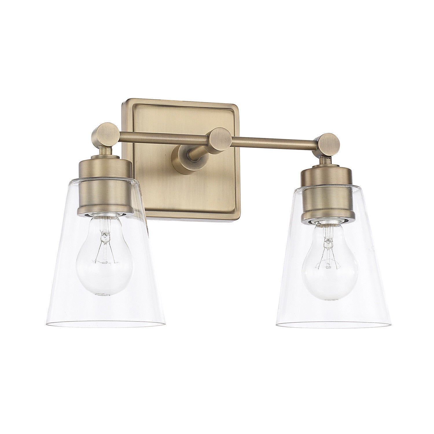 Josey Vanity Light - Modern Bathroom Wall Sconce with Clear Glass Shades, Perfect for Makeup Vanity, Dressing Room & Bedroom Lighting