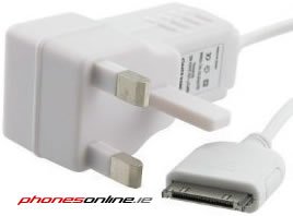 Original 3 Pin Mains Charger for iPhone 3G/3GS/4/4S - Fast Charging Power Adapter with UK Plug - Perfect for Home, Office & Travel Use