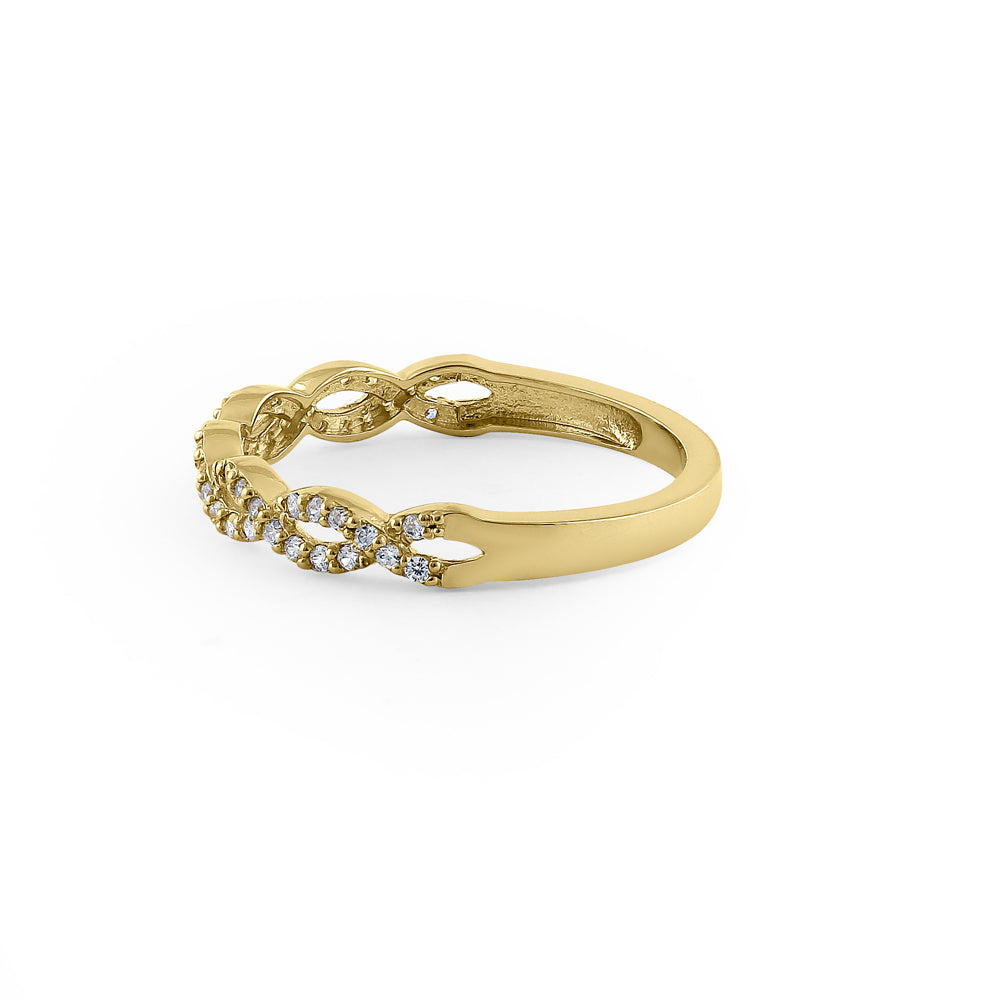 14K Yellow Gold Diamond Twist Ring - 0.26 ct. Solitaire Engagement Ring for Women, Elegant Wedding Band, Anniversary Gift Jewelry (Perfect for Proposals, Bridal Sets & Special Occasions)