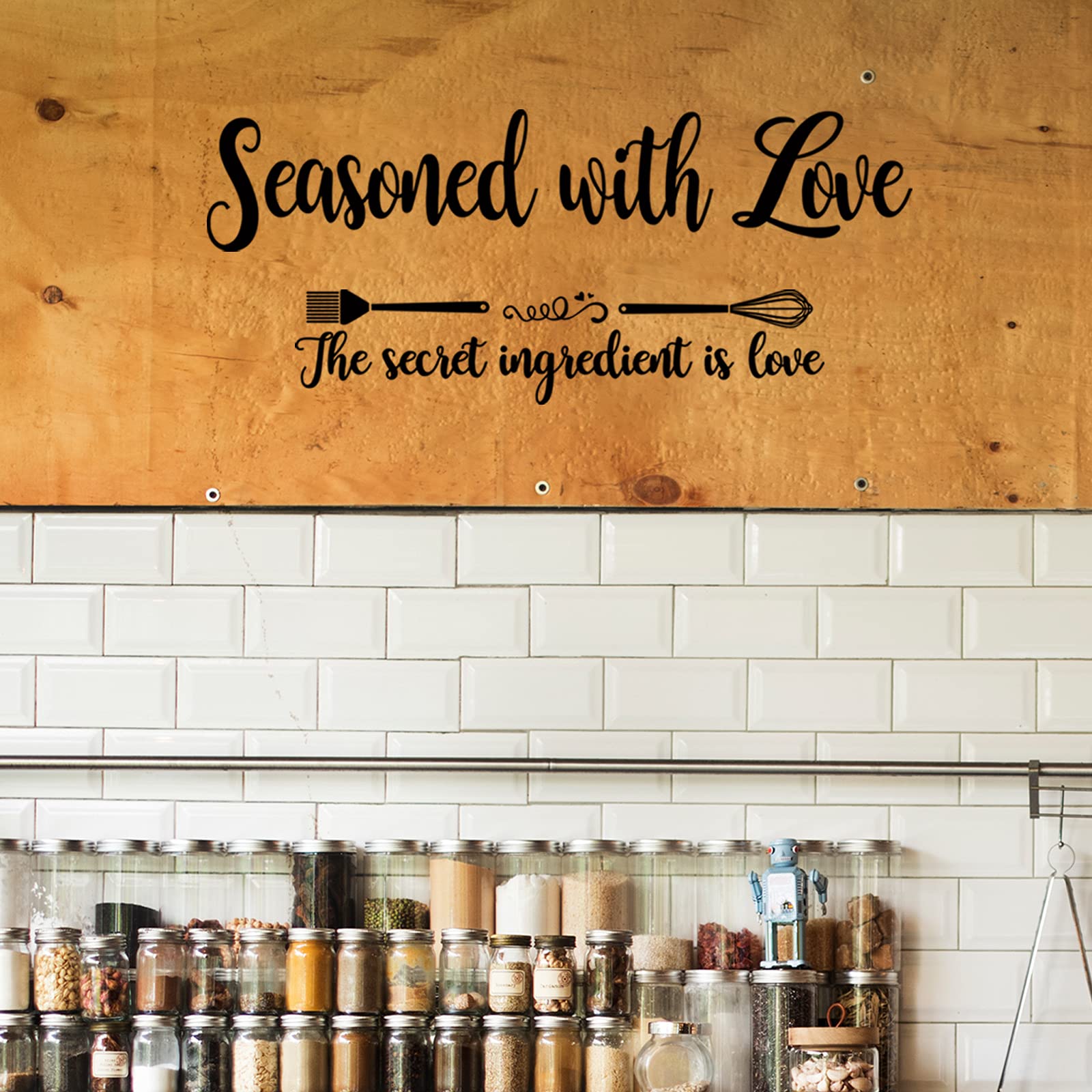 3 Pieces Kitchen Wall Decal Set - Dining Room Rules Vinyl Stickers, Kitchen Utensil Wall Art for Home Decor, Perfect for Kitchen and Dining Room Decoration