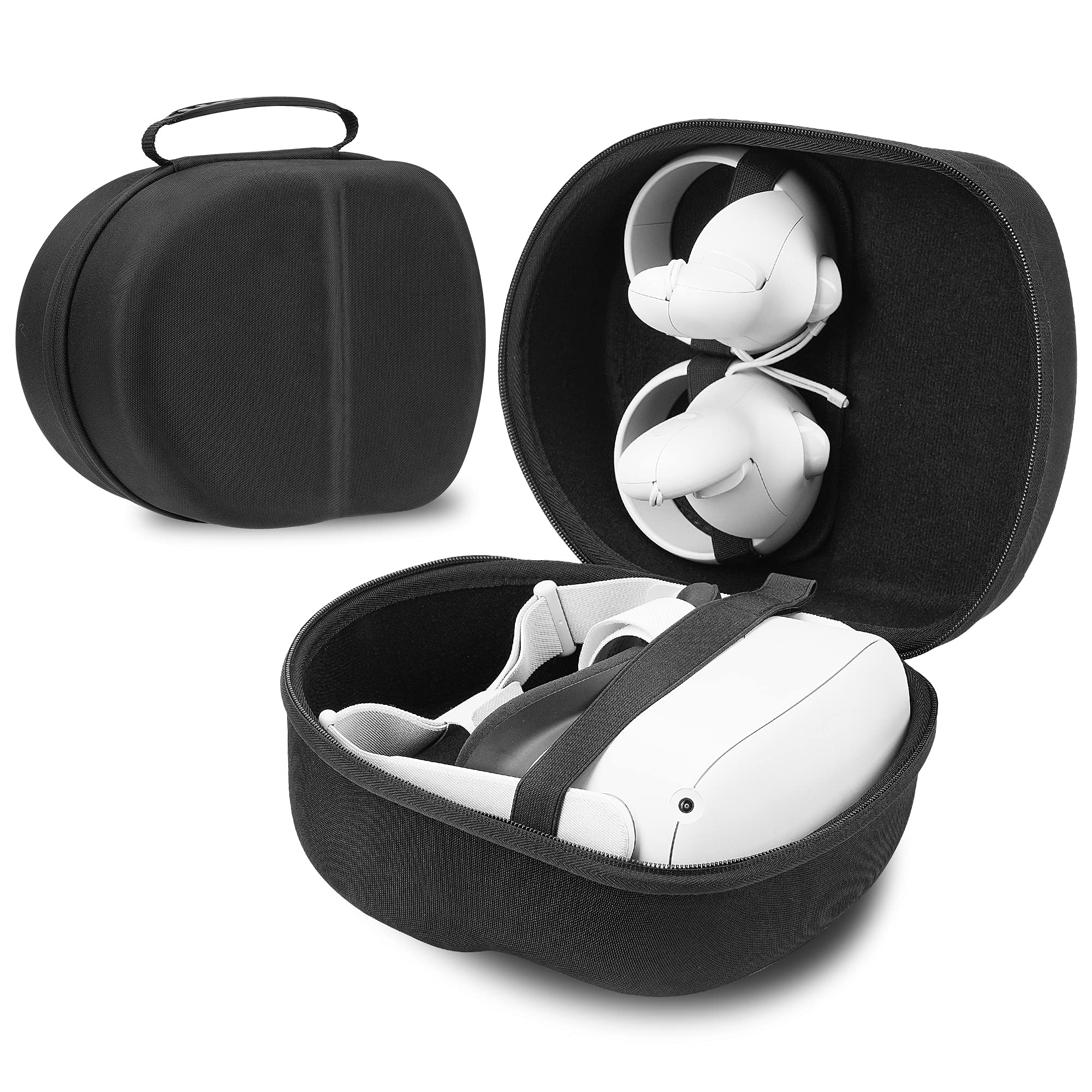 Premium VR Carrying Case for Oculus Quest 2 & Oculus Quest - Protective Travel Storage Bag for VR Headset & Controllers (Black) - Perfect for Travel, Gaming Events & Safe Storage
