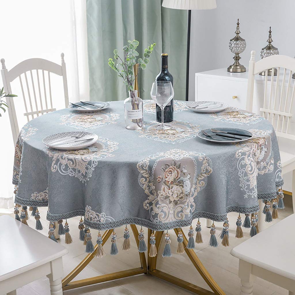 YUBIN 100 Inch Round Tablecloth - Elegant Spring Fall Holiday Table Cover for Kitchen, Dining, Christmas, Thanksgiving, Wedding & Party Decor - Perfect for Home Celebrations and Festive Gatherings