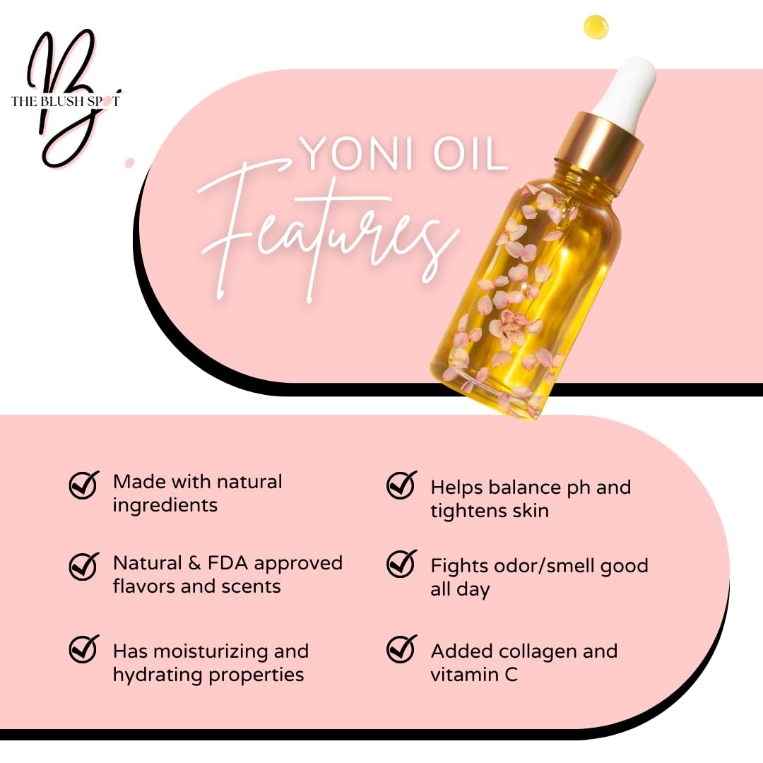 Organic Cupcake Yoni Oil - Edible & Scented Yoni Massage Oil for Women - 1oz - Intimate Care & Sensual Aromatherapy for Couples & Self-Love