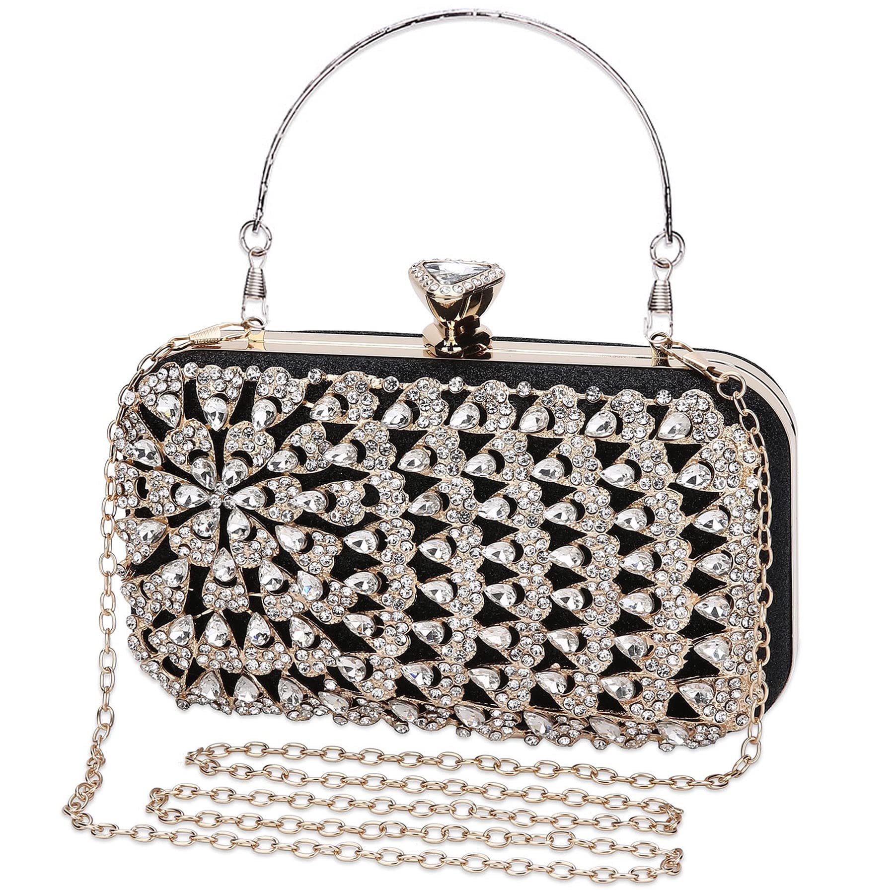UBORSE Peacock Crystal Clutch Purse for Women - Elegant Rhinestone Evening Bag for Wedding, Prom, Party & Formal Events | Perfect Bridal Handbag & Glitter Party Accessory