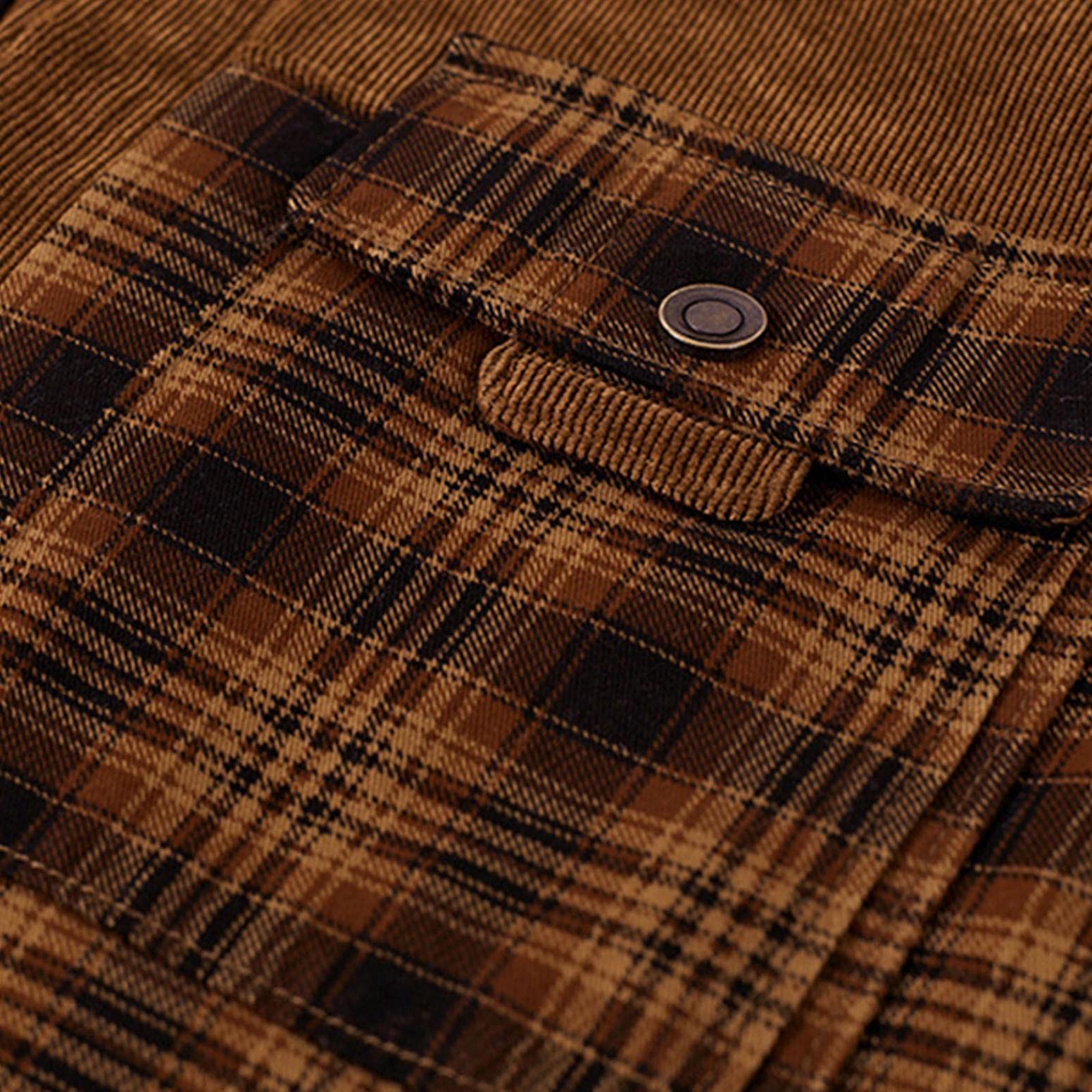 Men's Cotton Plaid Flannel Shirt - Lightweight Winter Jacket, Regular Fit Casual Button Down Shirt for Outdoor Activities & Layering