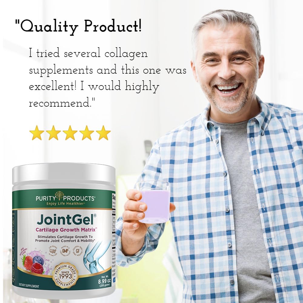 Purity Products Flexuron Joint Formula & Gel with Krill Oil, Low Molecular Weight Hyaluronic Acid, Astaxanthin - Bioactive Collagen Peptides & MSM for Joint Support | Relief for Arthritis, Stiffness & Mobility Issues | Ideal for Active Lifestyles & Aging Adults