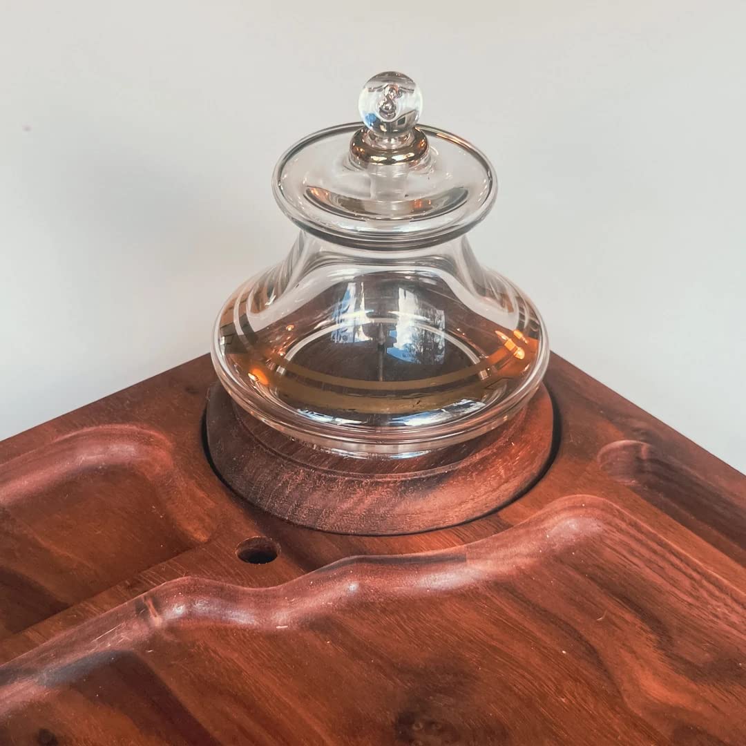 Sitka H. House Black Walnut Wood Serving Tray - Elegant Handcrafted Charcuterie Board for Cheese, Wine & Entertaining - Perfect for Dinner Parties, Weddings & Home Decor