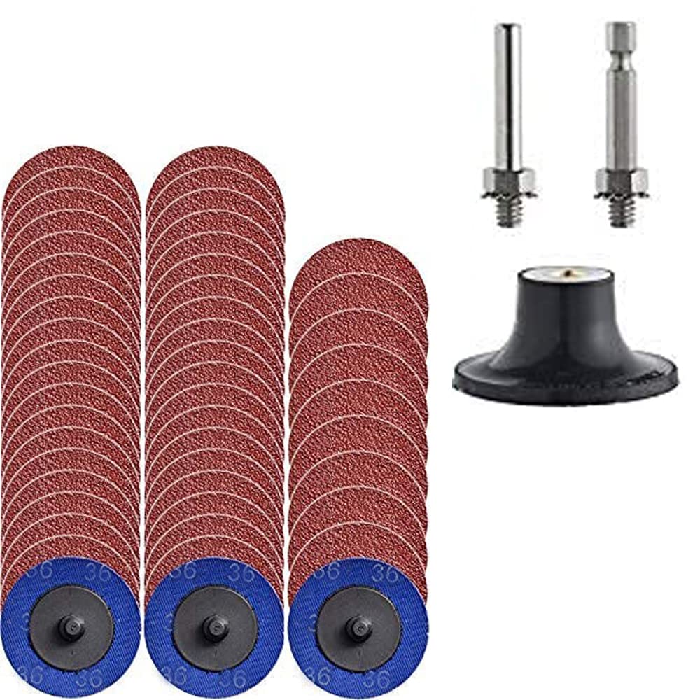 50Pcs 2-Inch Quick Change Sanding Discs Set with 1/4