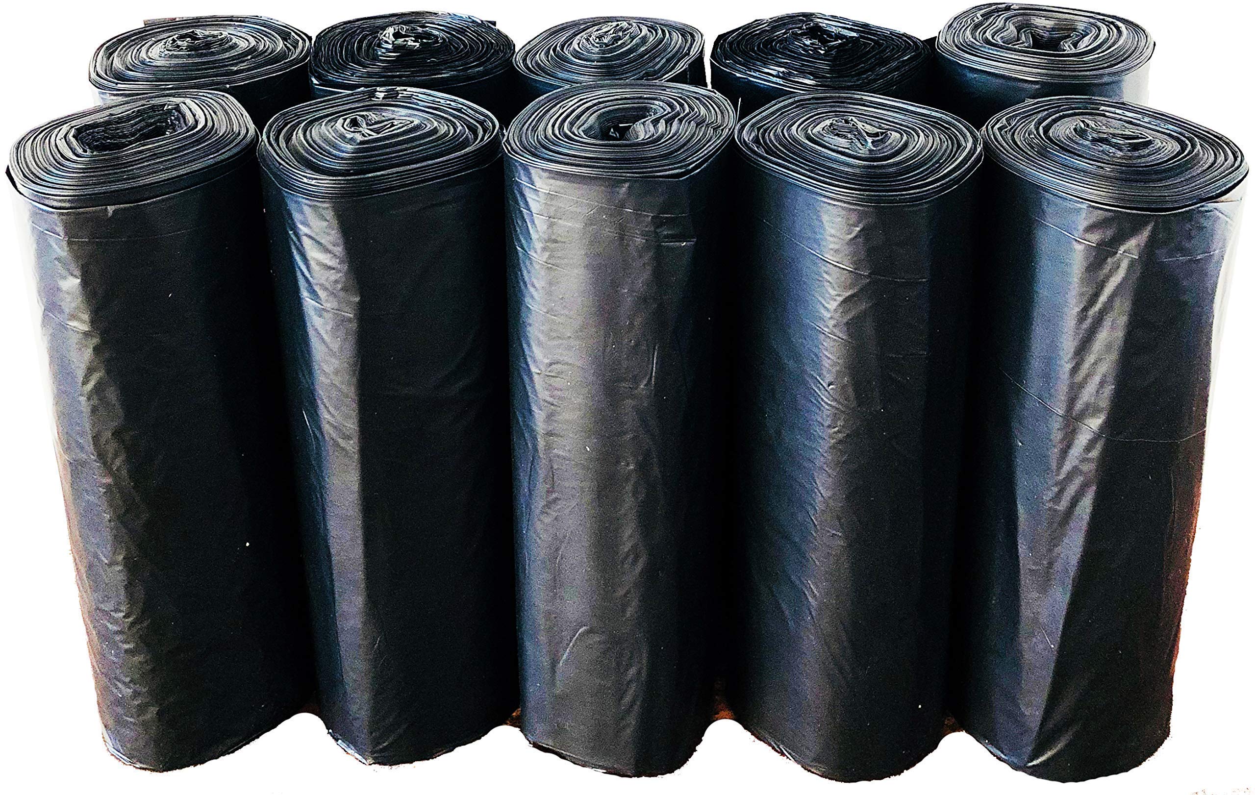 33 Gallon Heavy Duty Trash Bags - 250 Count & 6-10 Gallon Kitchen Trash Bags - 1000 Pack | Extra Thick Leakproof Garbage Bags for Home, Office, Commercial Use