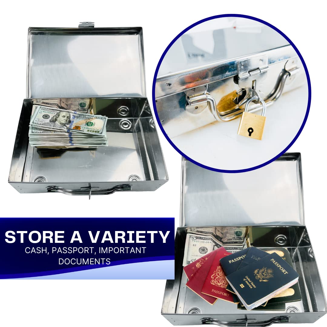 Premium Stainless Steel Lockable Storage Box - 9