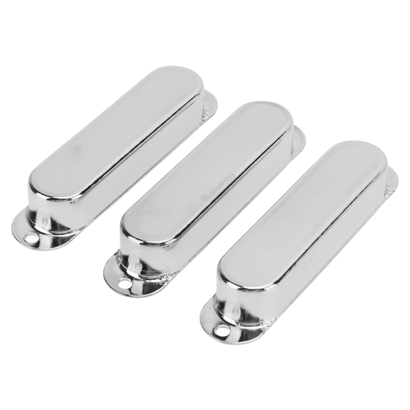 3Pcs Silver Copper Electric Guitar Single Coil Pickup Covers - Durable Metal Guitar Accessories for Enhanced Tone & Protection - Perfect for Fender Stratocaster, Telecaster & DIY Guitar Upgrades