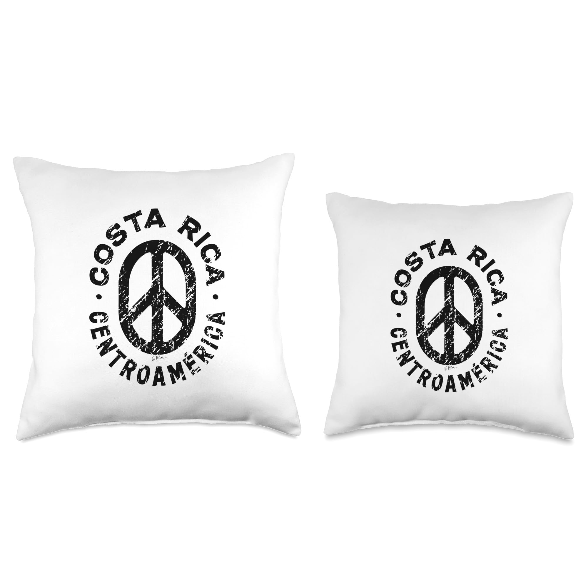 Peace Throw Pillow - Handmade Costa Rican Boho Decor, Central America Inspired Home Accent for Living Room, Bedroom & Meditation Space