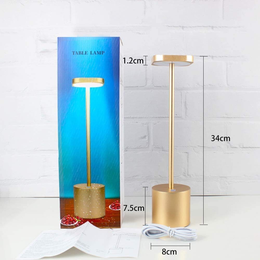 Eye-Caring LED Desk Lamp with USB Charging Port & Touch Control - Dimmable Table Lamp for Office, Home, Study - No Strobe Reading Light (Silver Stainless Steel) | Perfect for Night Reading, Home Office Setup & Student Study Sessions