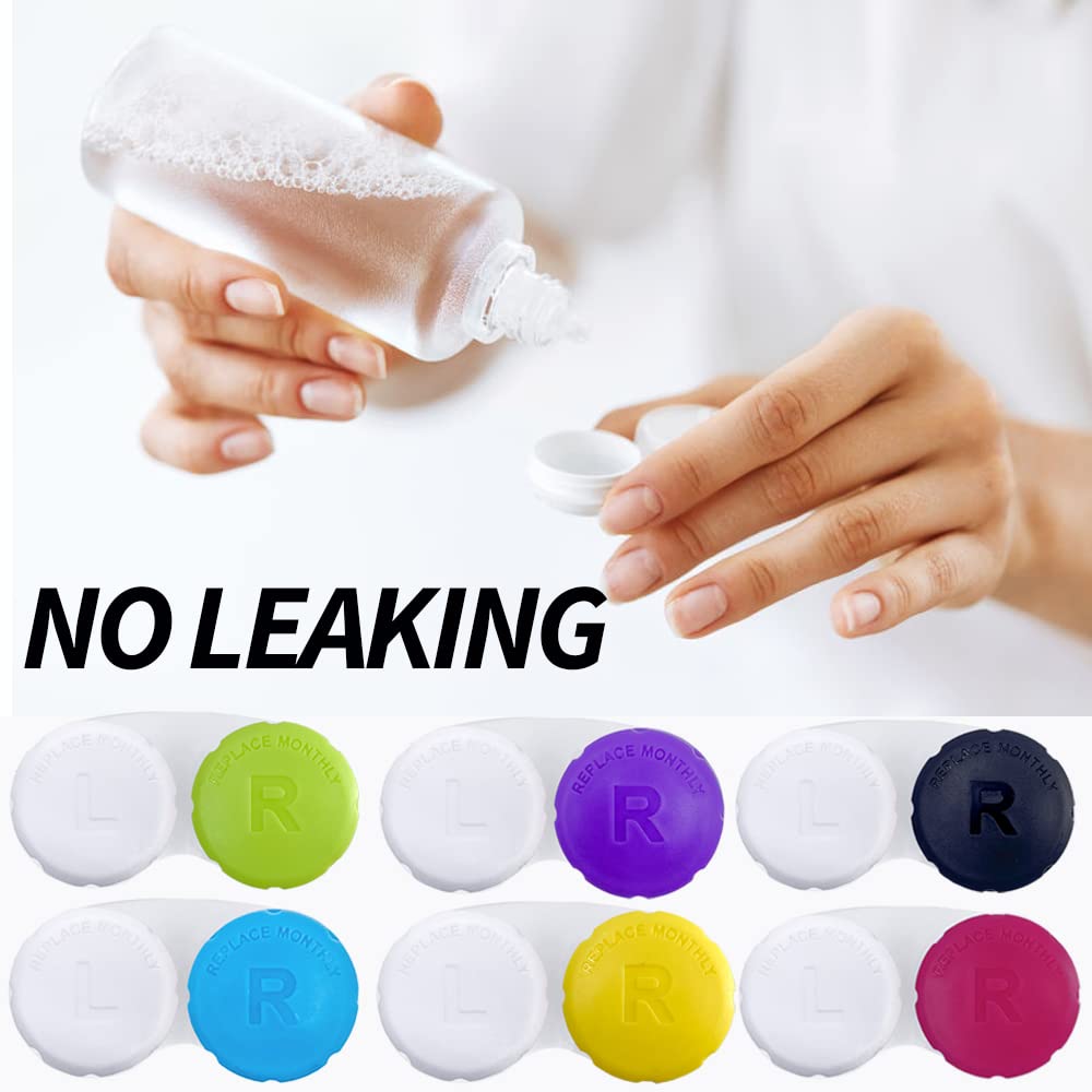 Travel Contact Lens Case for Daily Use - Black | Compact & Leak-Proof Storage for Contacts on the Go