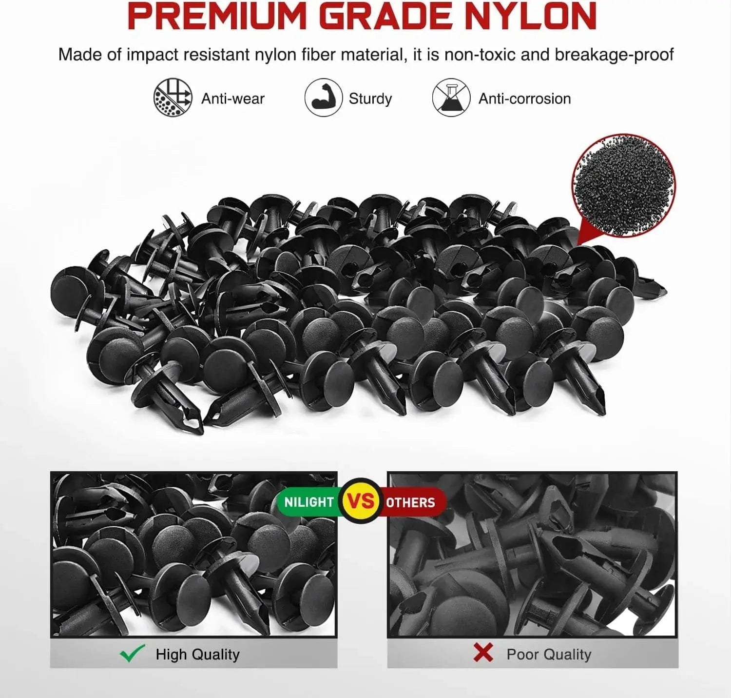 40 Pcs 20mm Hole 8mm Bumper Rivet Clips - Compatible with GM 21030249, Ford N807389S, Chrysler 6503598 - Perfect for Auto Body Repair & Bumper Replacement