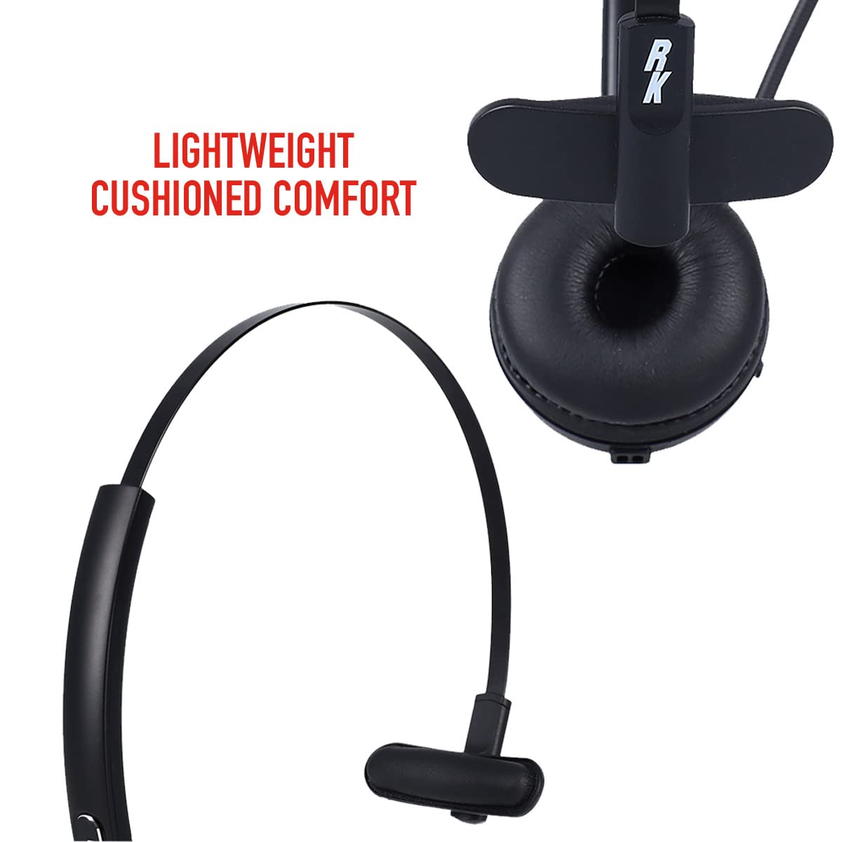 RoadKing RKING1000 Professional Truck Driver Bluetooth Headset - Noise Cancelling Wireless Mono Headset with Mic for Clear Calls | Ideal for Long-Haul Driving, Fleet Operations & Hands-Free Communication