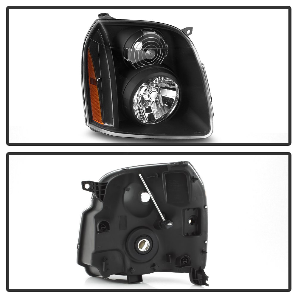 XTune Black Crystal LED Headlights for GMC Yukon Denali, Yukon XL Denali & Yukon Hybrid Denali - High-Performance Replacement Headlights for Enhanced Night Visibility & Stylish Upgrade