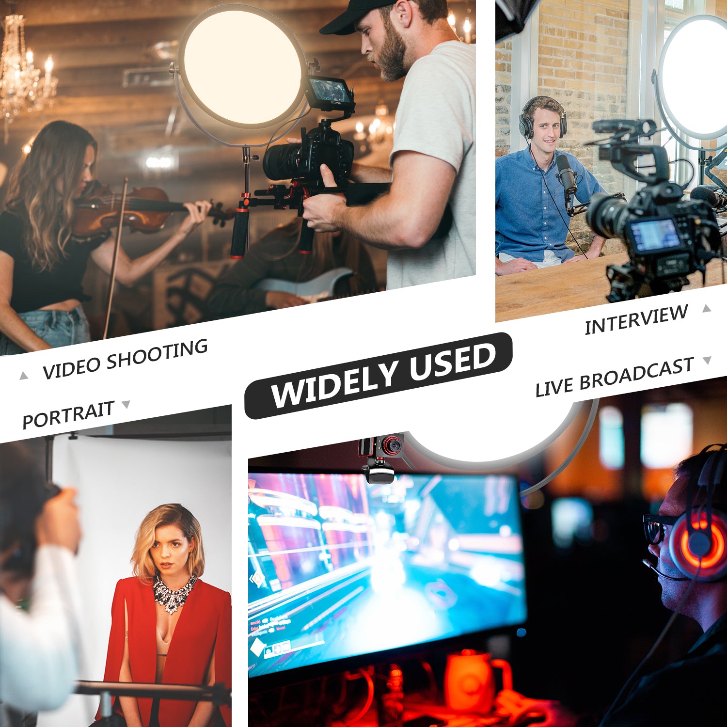 NEEWER NL 360ARC 18 70W Ultra Thin Bi-Color Round LED Light Panel - Perfect for Photography, Videography, YouTube & Studio Lighting