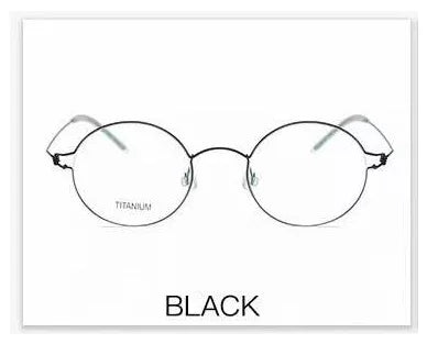 Aimee Men's Full Rim Round Screwless Titanium Eyeglasses 2248 - Lightweight & Durable Titanium Frame for Reading, Work & Everyday Use