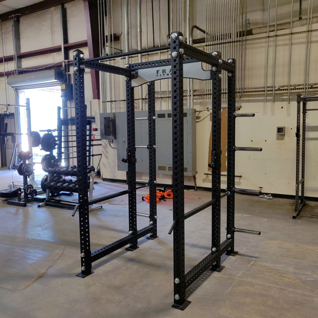 Commercial Grade 6 Post Power Rack Squat Rack with Weight Storage - Heavy Duty Home & Gym Strength Training Equipment for Weightlifting, CrossFit & Powerlifting Workouts
