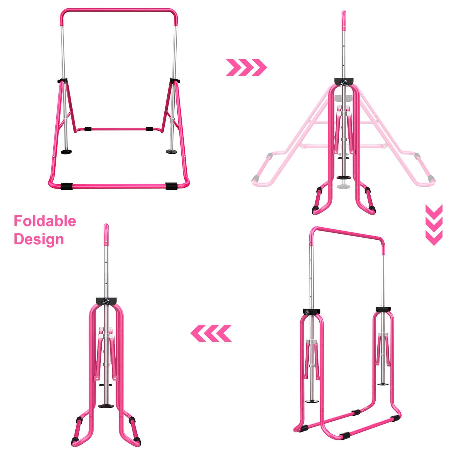 Adjustable Gymnastics Bar for Kids - Expandable Training Bar for Home & Gym