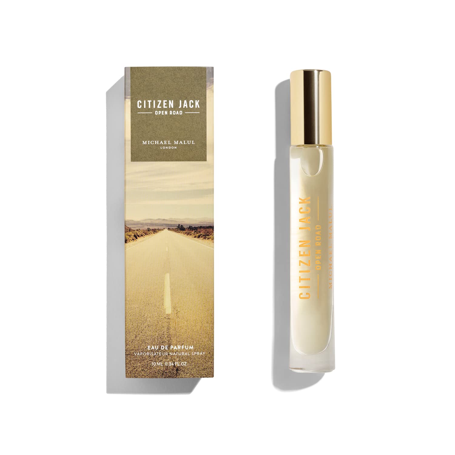 Michael Malul Citizen Jack Open Road Eau de Parfum for Men - 10ml Travel Size Cologne Spray | Fresh Woody Scent | Perfect for Travel, Office & Date Nights