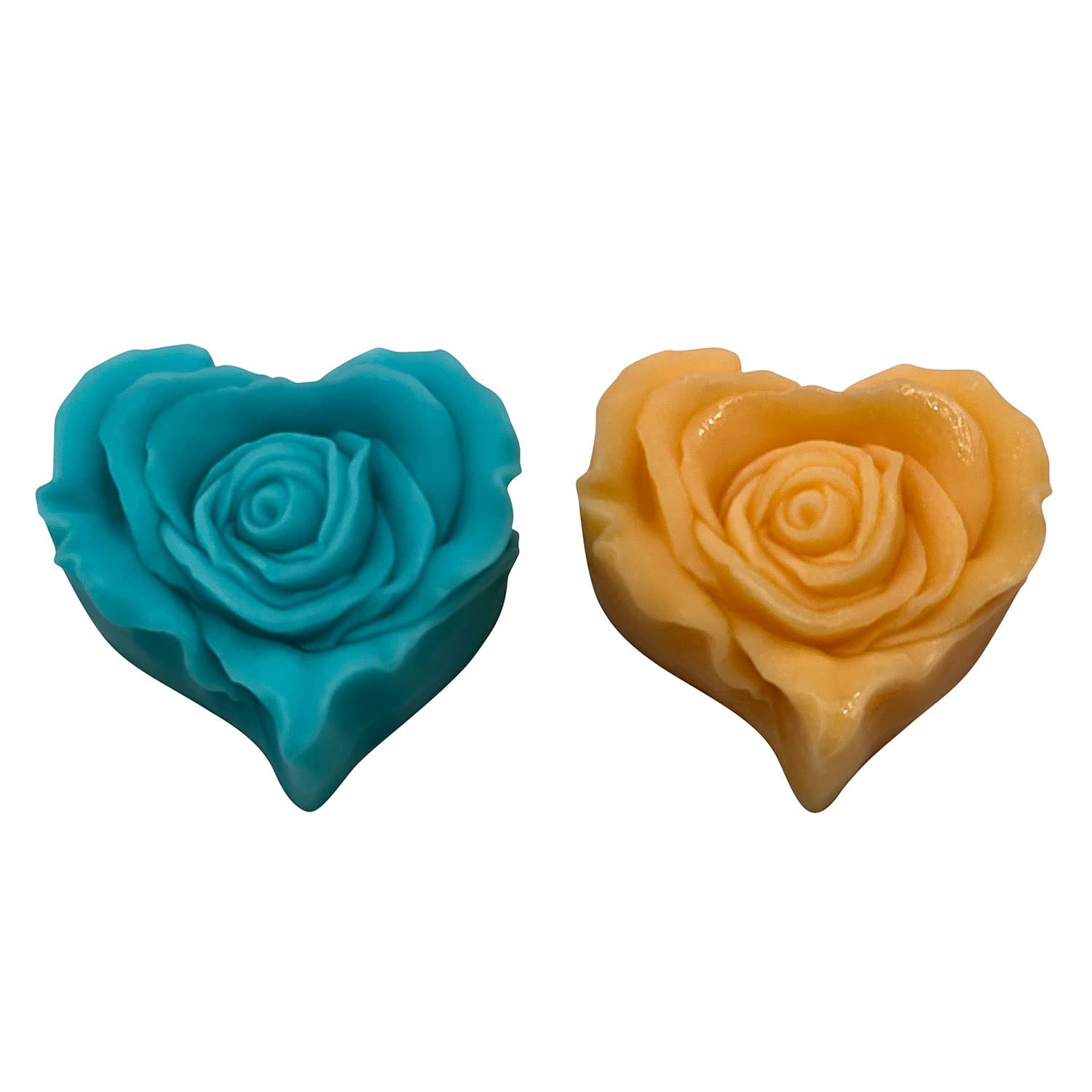 Monqui 2-Pack Rose Flower Silicone Molds for Candles, Chocolate, Soap & Resin Crafts - Perfect for Wedding Favors, Valentine's Gifts & DIY Home Decor