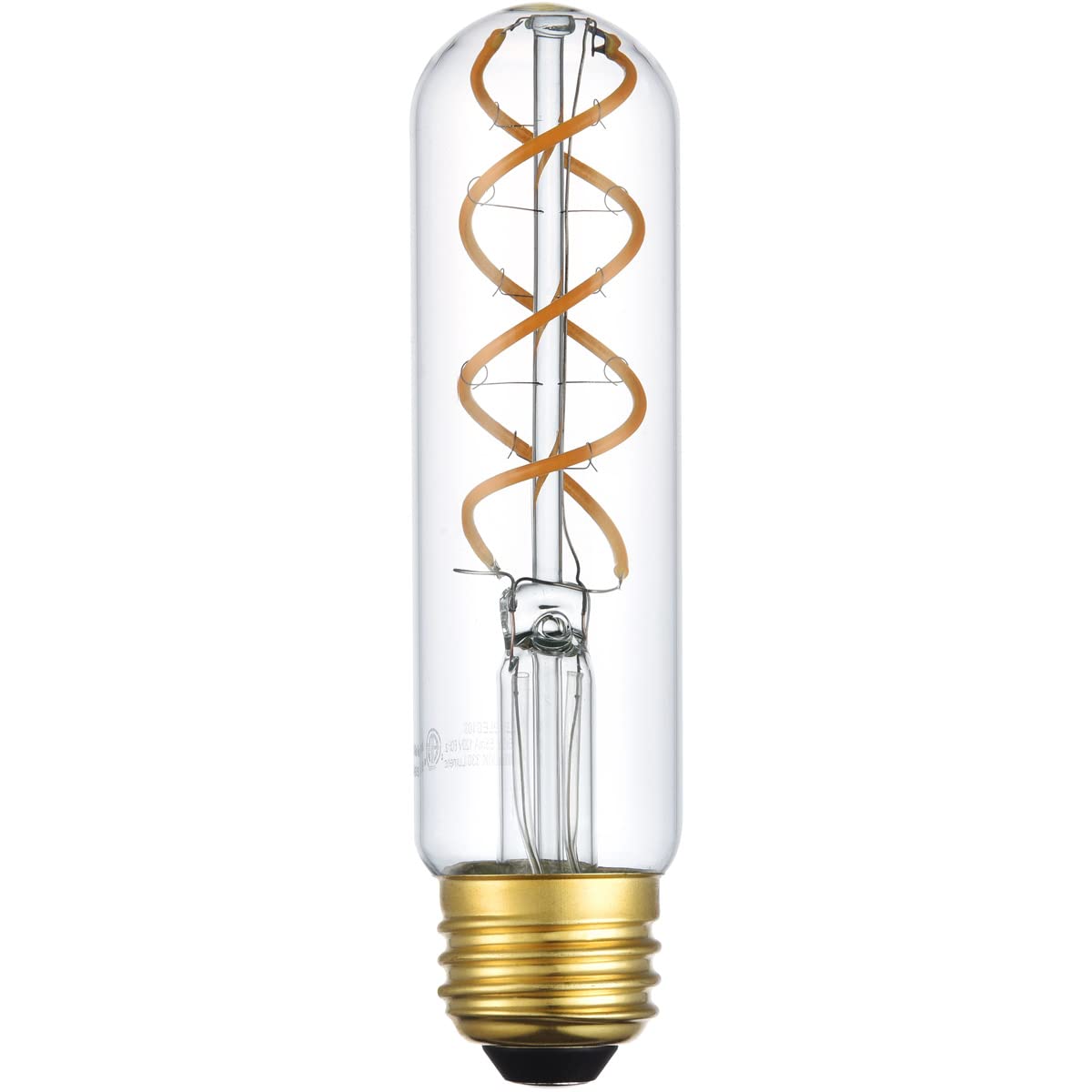 Elitco Vintage Style 6W 2200K Warm White Vertical Spiral LED Light Bulbs - Pack of 6 | Energy Efficient Edison Bulb for Restaurants, Cafes, and Home Decor Lighting